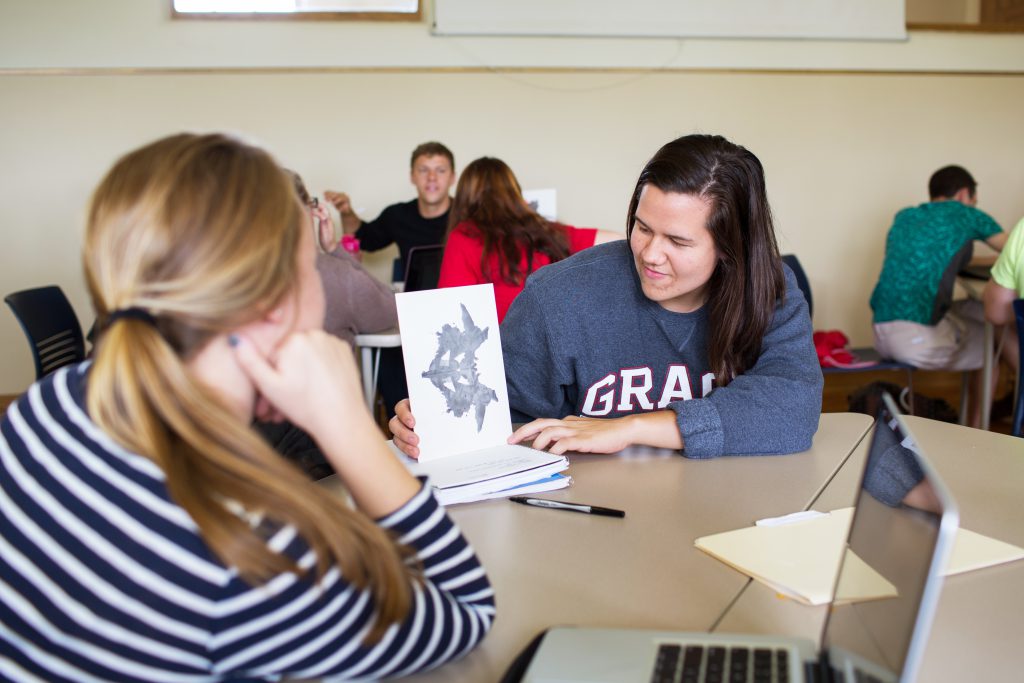 Grace College students learn about Picture Personality in psychology Major