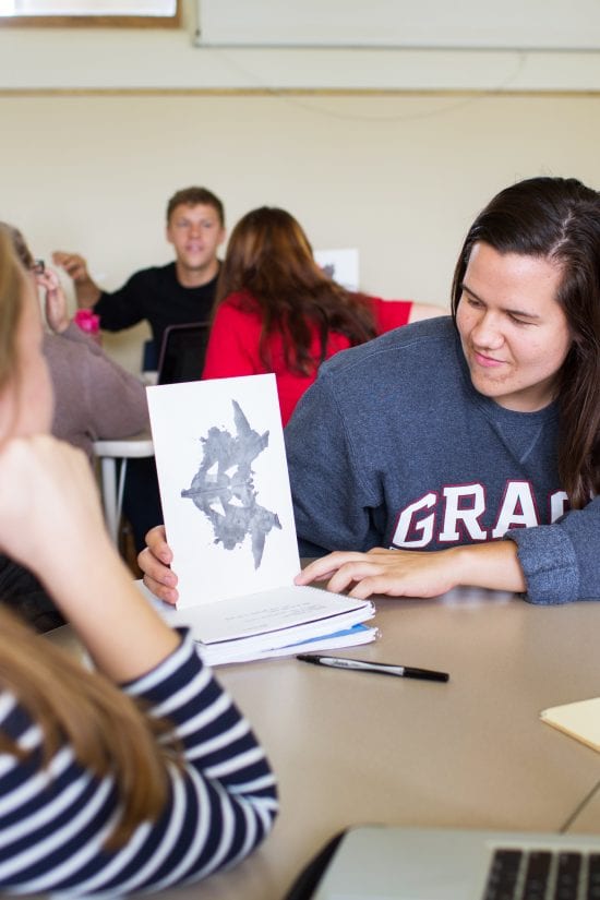 Grace College students learn about Picture Personality in psychology Major