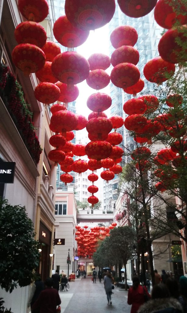 Go encounter photo of red lanterns in Chinese alley