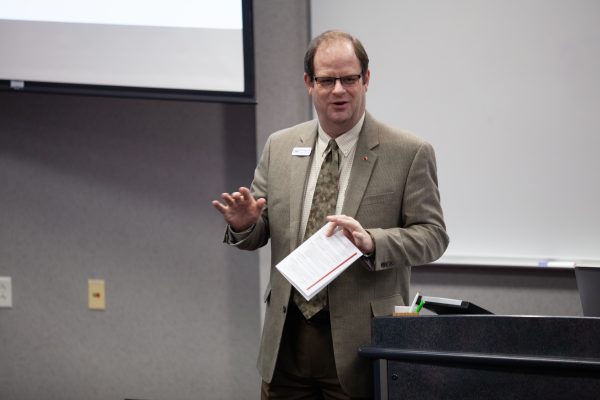 Professor teaching a class