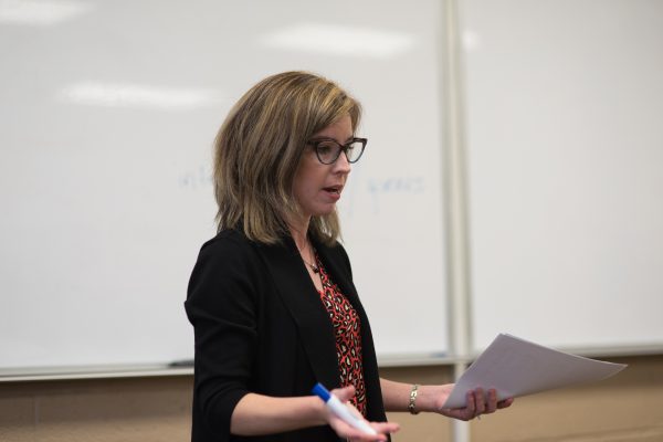 Professor in class