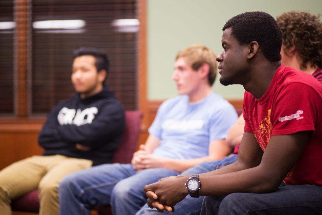 Students sitting in a circle