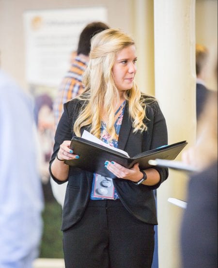 Marketing College Major Student with a business folder