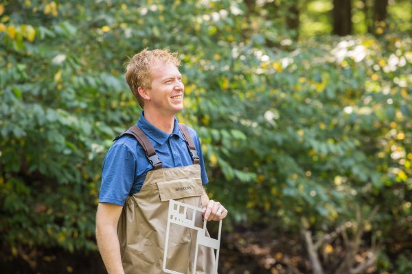 Dr. Bosh in ecology lab outside