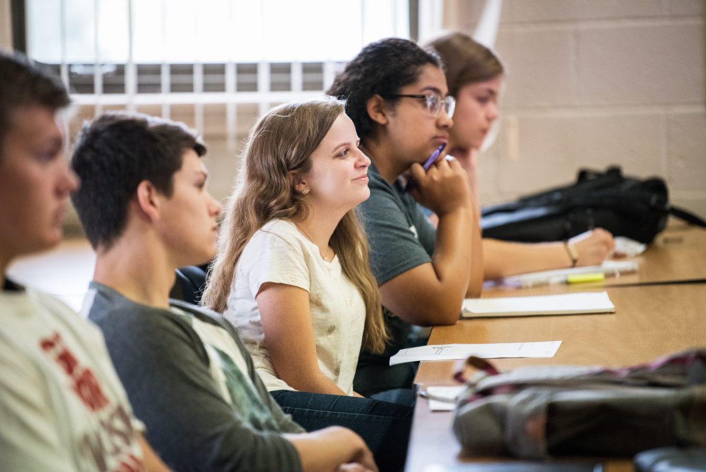 students in class