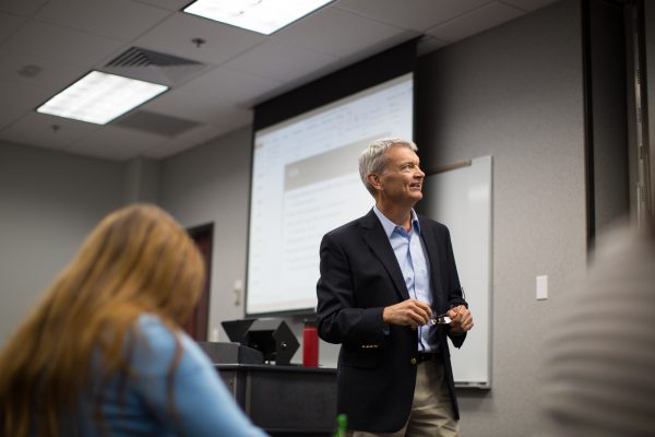 Professor in class