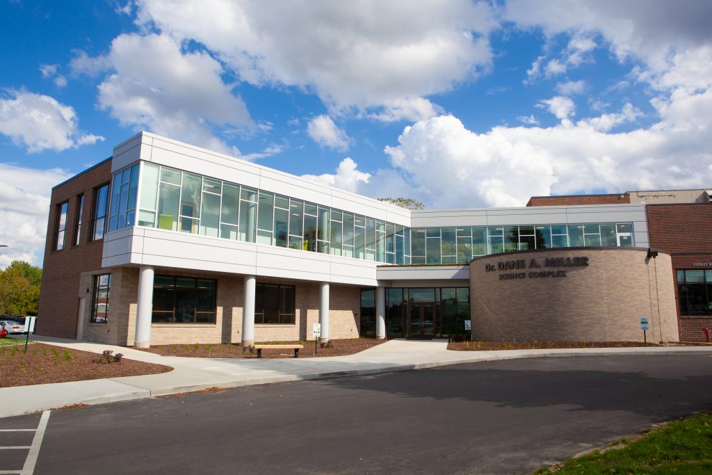 Front of the Science Center addition