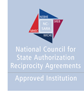 Logo of National Council for State Authorization Reciprocity Agreements - Approved Institution