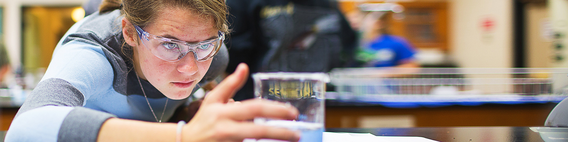 Student working in Chemistry lab