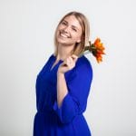 Alessa Tracy Prop Photo with a flower