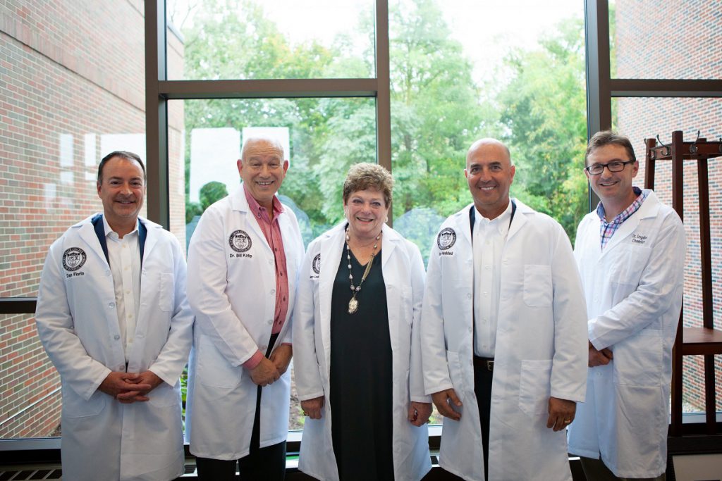 Dr. Bill Katip, Dr. Chad Snyder, Mary Louise Miller, Rich Haddad at opening of science center