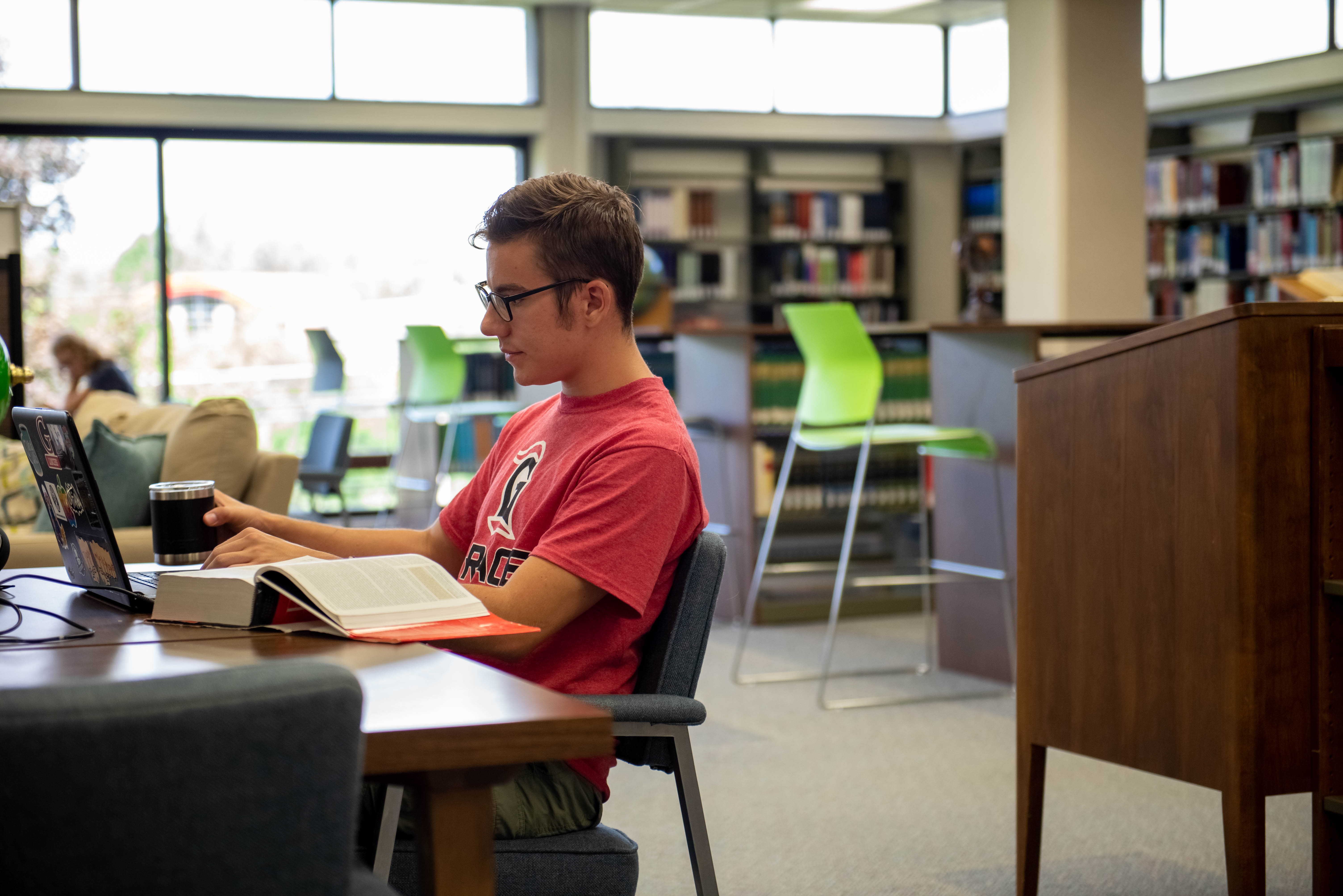 Students Studying in Library-6 - Grace College & Seminary