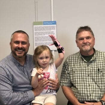 When the nurse came back to inform Leah of Zoe’s hand difference, Leah knew God had a purpose for her little girl’s hand. 