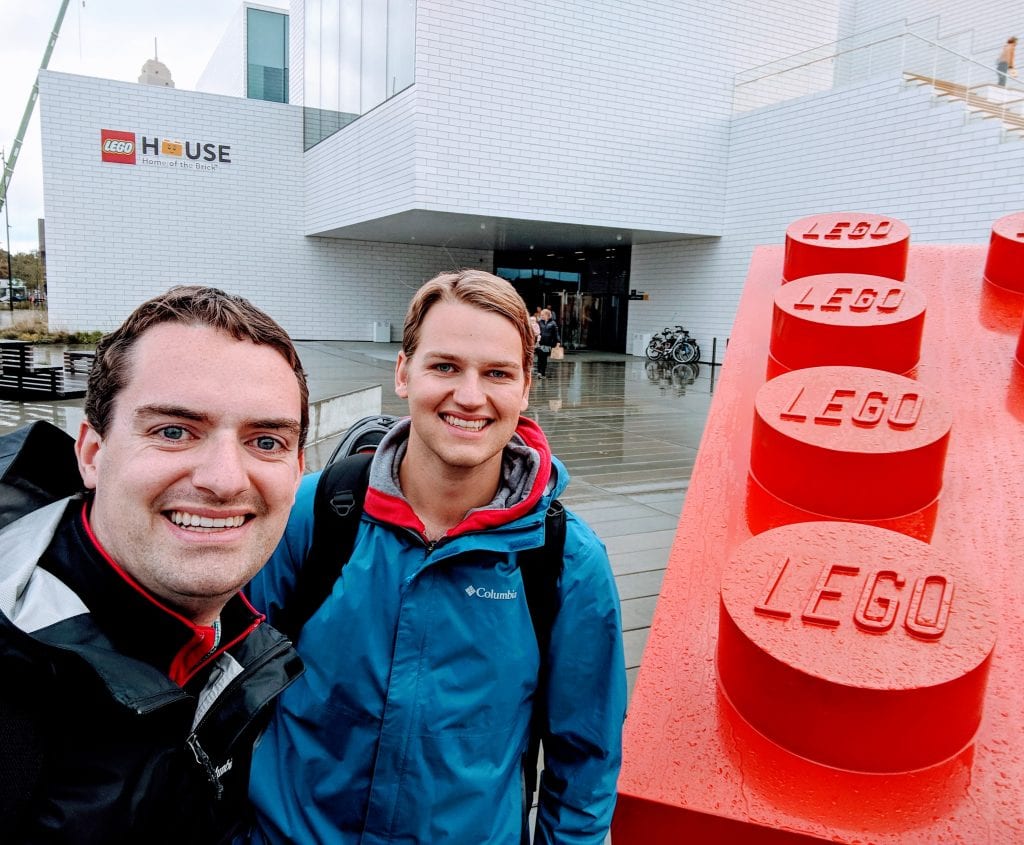 Grace College Alumni, Joshua and John Hanlon, brothers and co-owners of Beyond the Brick, tinker with their Lego structures on Youtube.