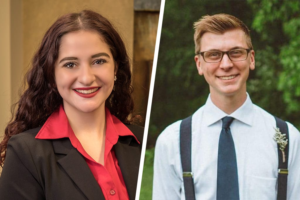 Recent Grace College accounting graduates and future CPA's Juliana Romano and Caleb Yoder are investing their talent in northeast Indiana.