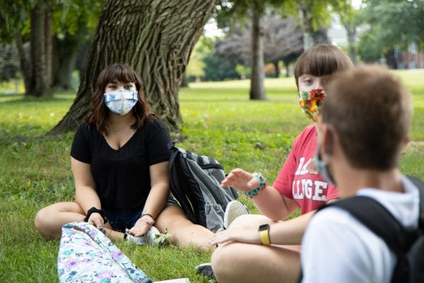 Grace College Students with Masks