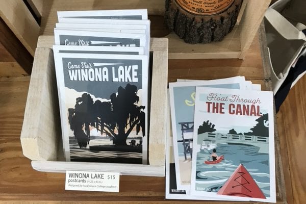 Grace College Illustration Degree Student designs post cards. Learn about our degree in illustration and how we prepare you for your future.