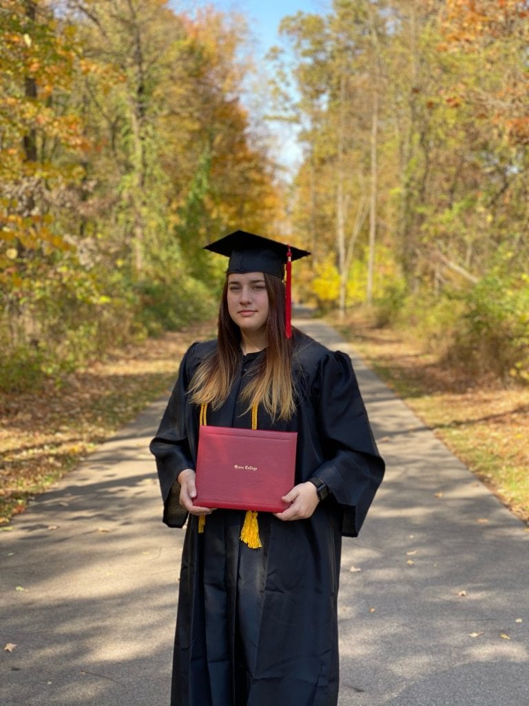 Law Enforcement Major Josi Anderson Dispatches for Carroll County, with her bachelor's degree in criminal justice