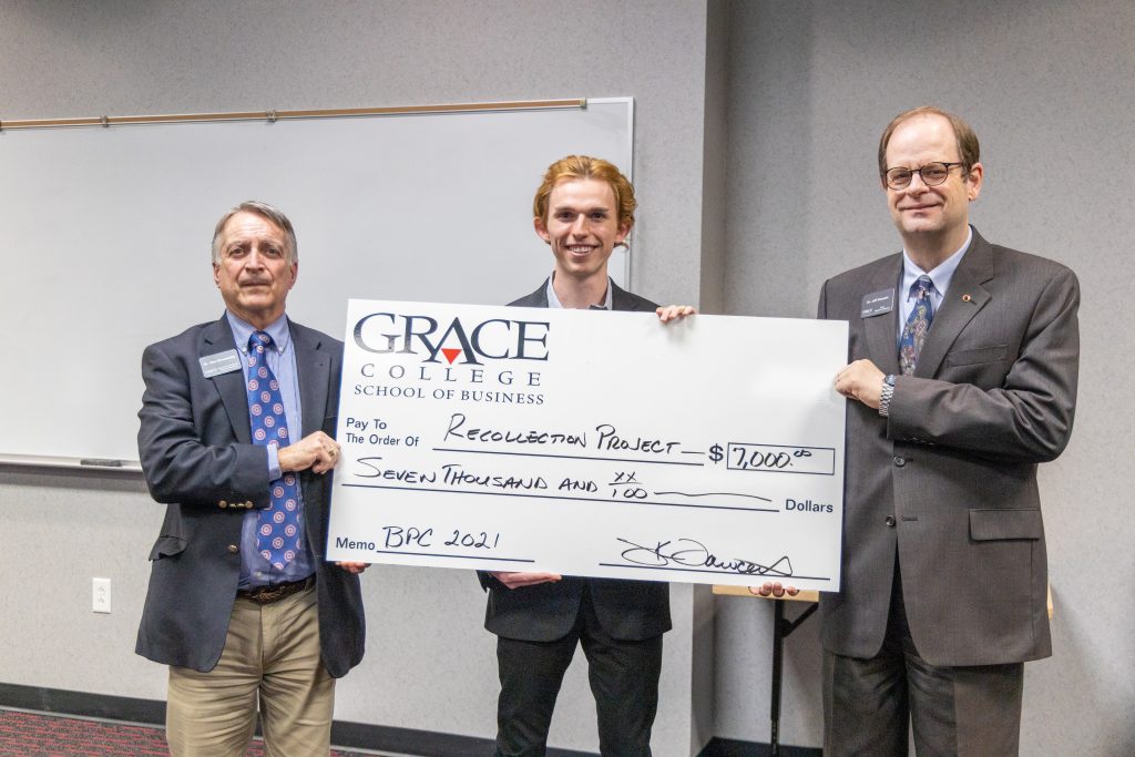 Grace College awarded $14,000 to four Grace College students at the ninth annual Grace College Business Plan Competition on April 21.