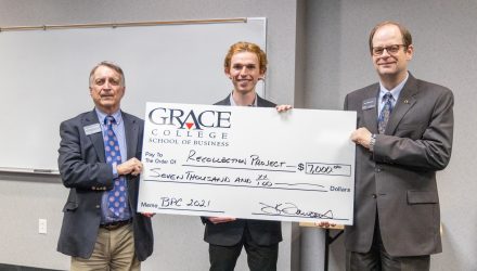 Grace College awarded $14,000 to four Grace College students at the ninth annual Grace College Business Plan Competition on April 21.