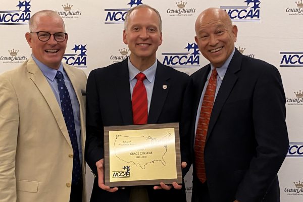 For the first time in school history, Grace College was awarded the NCCAA Presidential Award.