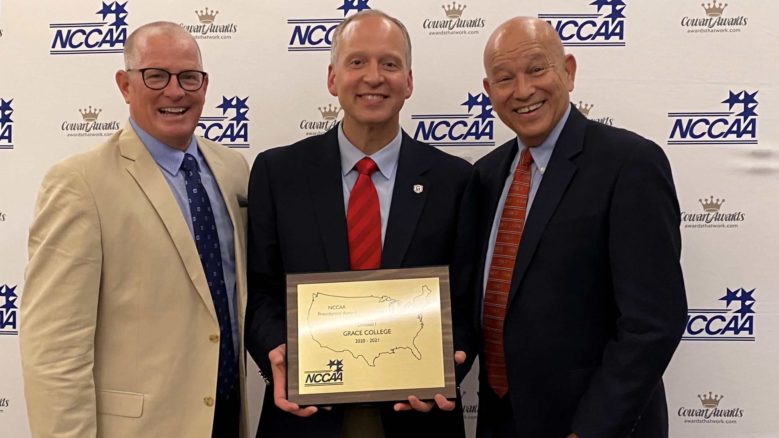 For the first time in school history, Grace College was awarded the NCCAA Presidential Award.