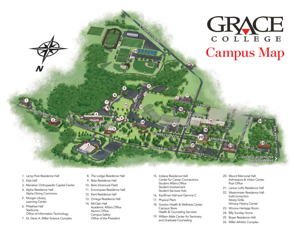 Grace College Campus Map 2021