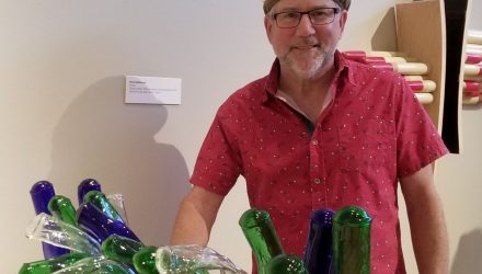 Mark Bleshenski, a Michigan-based studio artist, will present works from his PLUMBUM series, as well as his new glassworks, on Thursday...