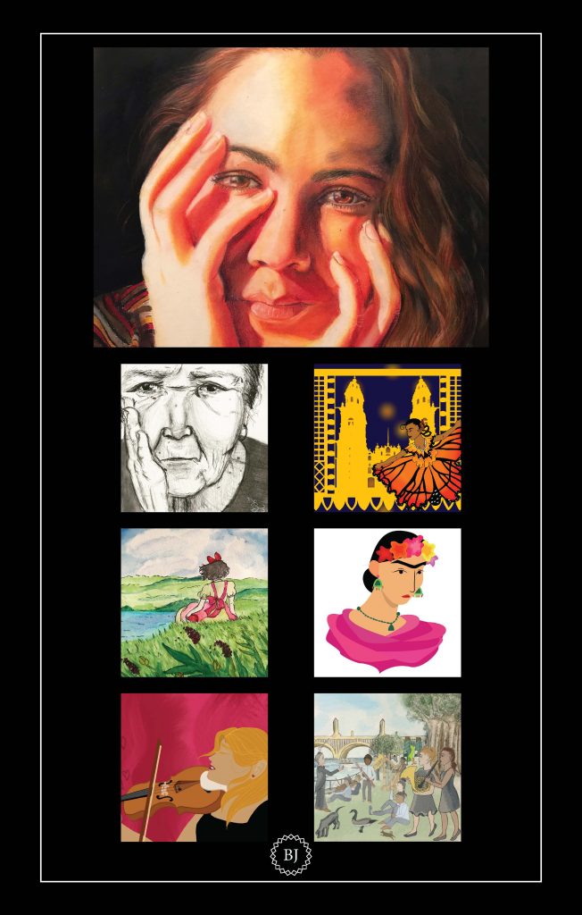 Bianca Jimenez artwork focuses on human expression whether it be in a more realistic style or in a cartoon-like style,