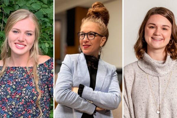 Grace College student Johannah Siers, adjunct professor Dr. Tara Rinehart and alumna Hannah Maschino, were recently recognized by (CEC)