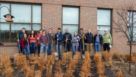 Grace College’s student-led Stewards of Creation club held its first annual tree-planting ceremony on campus last week.