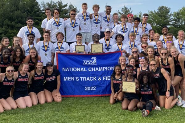 Grace's track and field team enjoyed success at the national stage at the 2022 NCCAA Outdoor Track and Field National Championships.