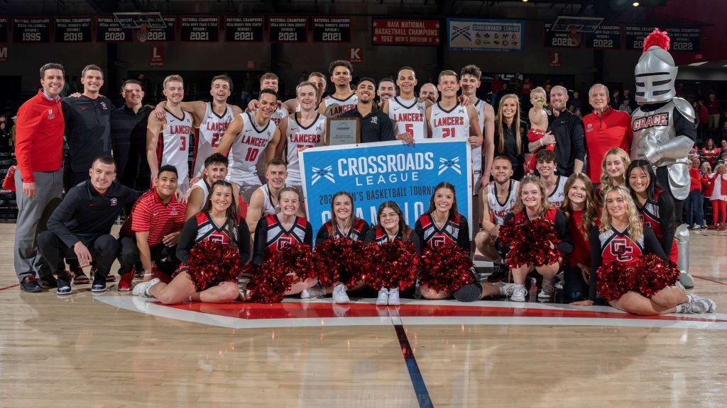 Grace’s men’s basketball team overcame a 16-point deficit to repeat as Crossroads League Tournament champions.