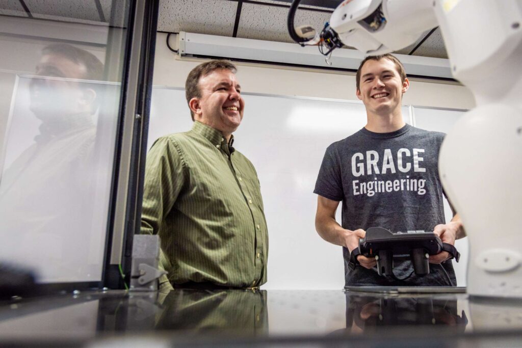 What classes do mechanical engineers take in college? The Grace College Mechanical Engineering Major works with local orthopaedic companies.