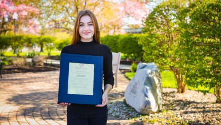 Grace College English education major Hannah Haber led the charge to start a chapter of Sigma Tau Delta, an English honor society, at Grace.