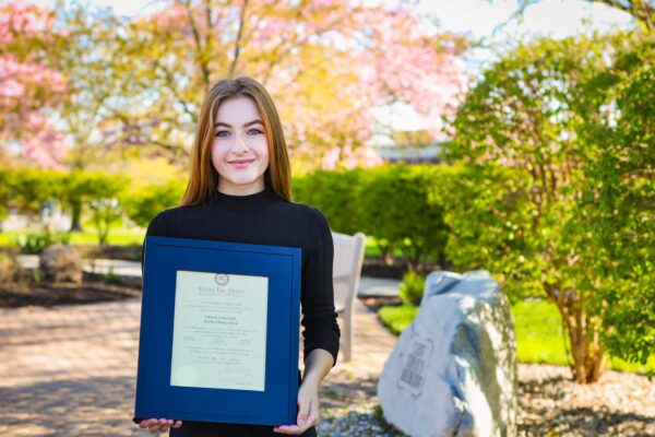 Grace College English education major Hannah Haber led the charge to start a chapter of Sigma Tau Delta, an English honor society, at Grace.