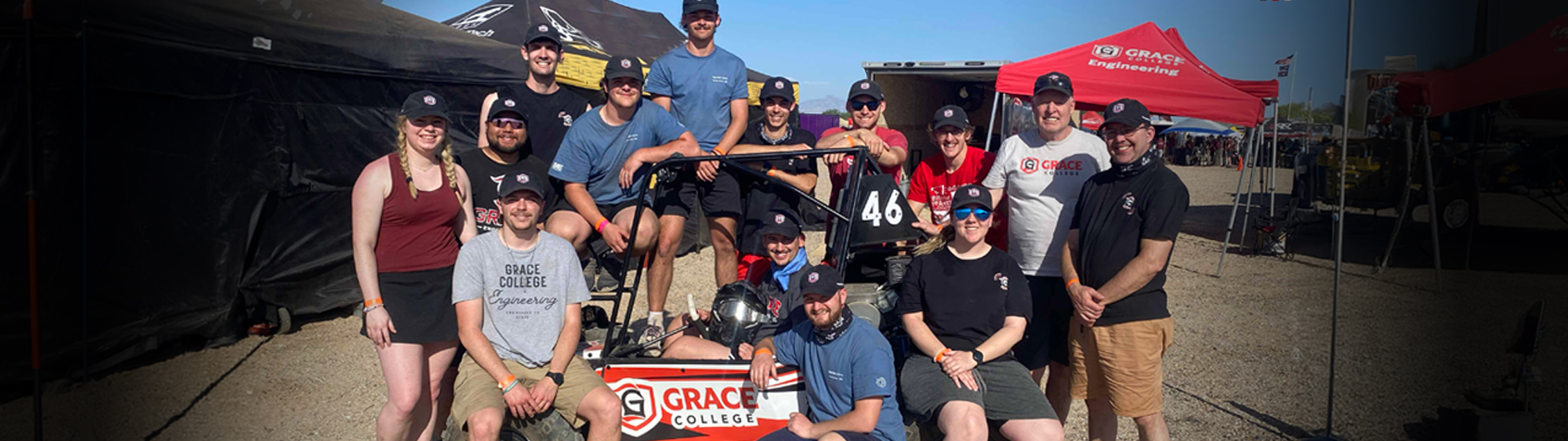 Grace College’s ABET-accredited engineering program compete at Baja SAE in the four-hour endurance race, where they finished 37 out of 67.