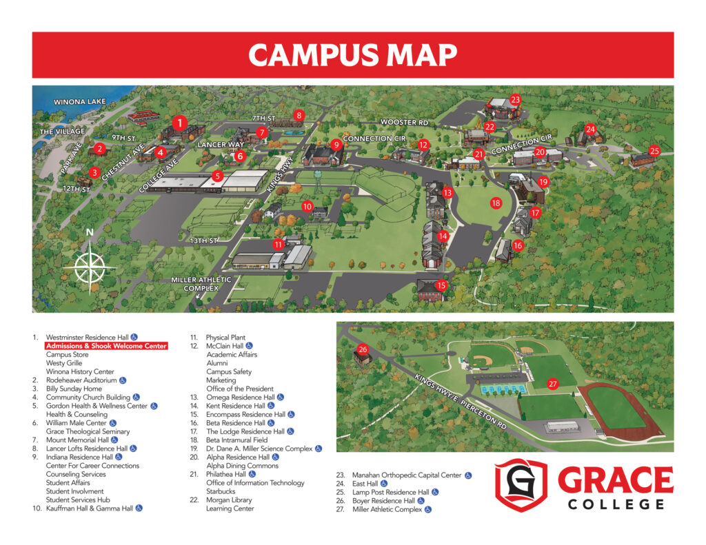Grace College Campus Map