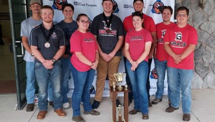 The Grace Shooting Sports Club (GSSC) recently competed in the National Collegiate Championships and took third place in the Olympic Bunker trap.