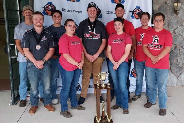 The Grace Shooting Sports Club (GSSC) recently competed in the National Collegiate Championships and took third place in the Olympic Bunker trap.