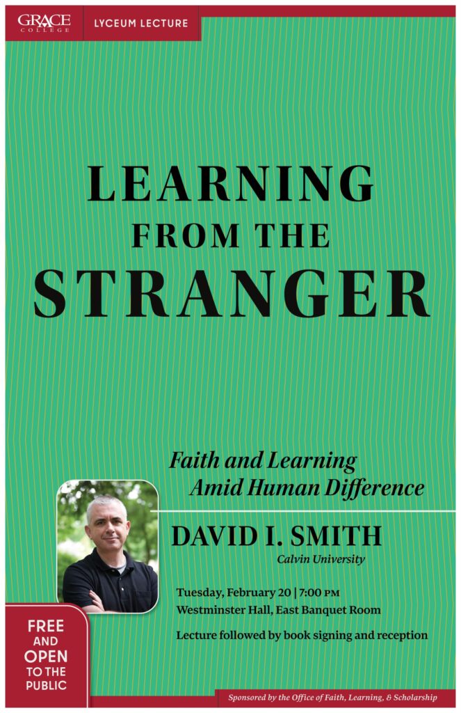 Grace College hosts author and speaker David I. Smith as part of their Lyceum Lecture Series