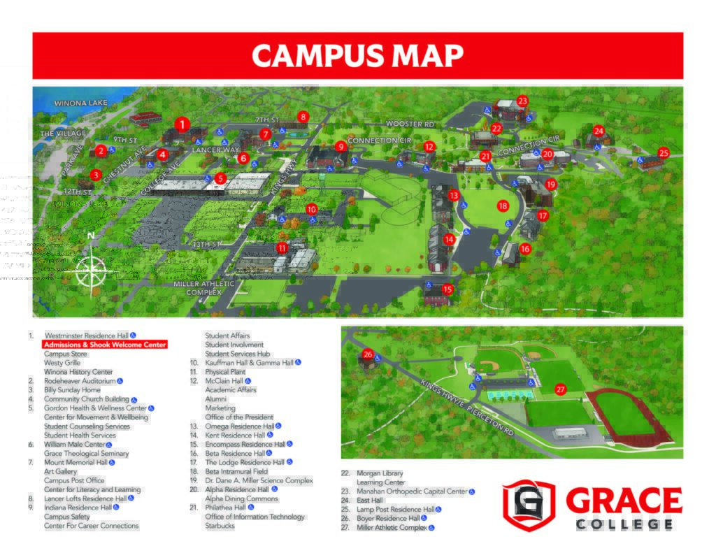 Grace College Campus Map