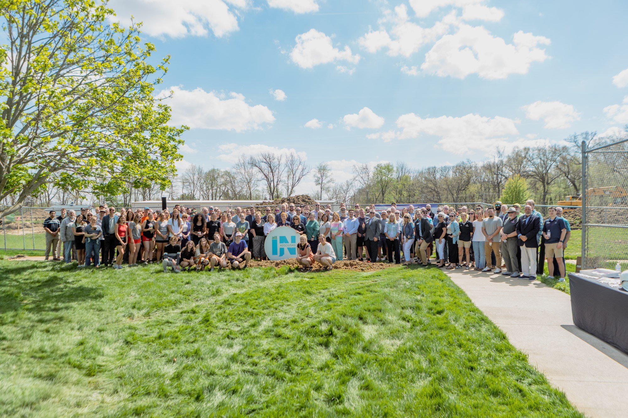 Grace College hosted a joint groundbreaking with Kosciusko County Velo (KCV) on Thursday, April 23,