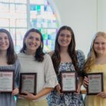 Four seniors from Grace College’s School of Education were recently honored for excellence in student teaching.