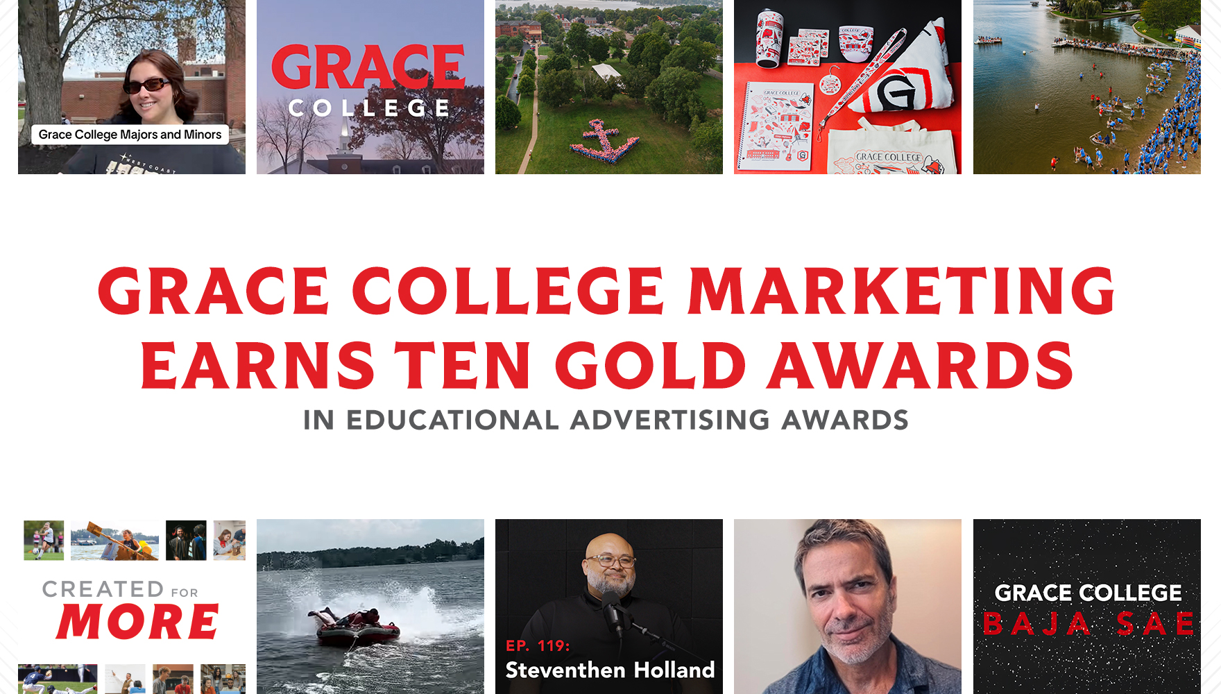 Students at Grace have the opportunity to earn internship credit, build their portfolios with hands-on marketing experience on campus.