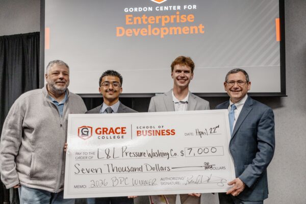 Grace College students were awarded $7,000 at the 14th annual Grace College Business Plan Competition. Learn more about our business school