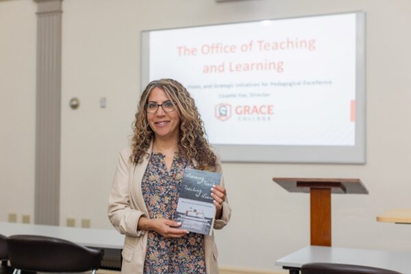 The Office of Teaching and Learning at Grace College has willingness to serve faculty as they pursue excellence and prepare students. Cosette Fox in the Classroom.